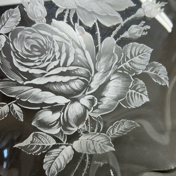 🎉HOST PICK🎉Vintage Viking Glass Platter with Silver Overlay Serving Plate - Picture 6 of 9